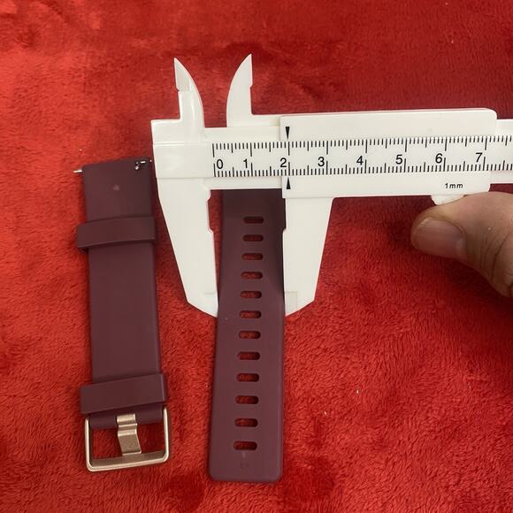 Quick Release Silicone Smart Watch Band Soft Strap Rubber Bracelet Burgundy 22mm - Picture 6 of 9